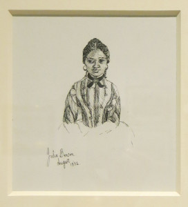 Francesca Alexander, Julia Benson, ink on paper, 5 1/8 x 4 ¾ inches, 1852.