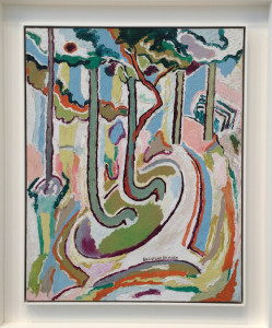Beauford Delaney, Untitled (Trees), oil on canvas 29 1/8 x 23 1/8 inches, c. 1945.