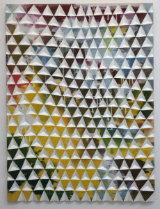 Gerard Mullin, Untitled, watercolor, wood dye and acrylic on plywood, 48 x 35 ¾ inches, 2013.