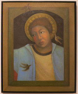 Lynn Katsafouros, Portrait II, oil on linen, 26 x 32 inches, 2014.