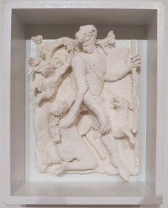 Kyle Staver, Venus and Adonis Study (after Titian), terracotta, 13 x 10 ½ inches, 2016.