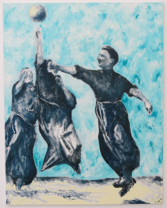 Werner Buttner, Joie de Vivre (Lebensfreude), oil on canvas, 74 ¾ x 59 inches, 2015.