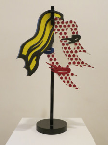 Roy Lichtenstein, Brushstroke Head II, painted and patinated bronze, 28 7/8 x 13 ¼ inches, 1987.