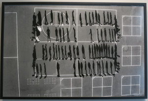 Tomas Van Houtryve, Schoolyard, gelatin silver print on Baryta paper, 26 x 40 inches, 2013.