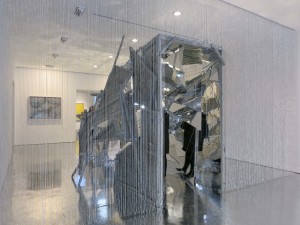 Lee Bul, Souterrain, plywood on wooden frame, acrylic mirror, acrylic paint, LED lighting and electronic wiring, 107.87 x 141.73 x 188.98 inches, 2012/16
