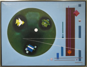 Rudolf Bauer, Green Form, oil on canvas, 51 ¼ x 66 7/8 inches, 1936.